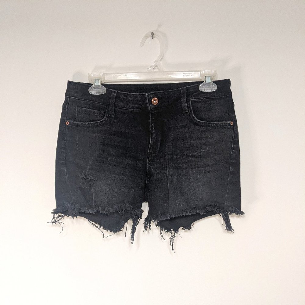AZ Jean Company Black Distressed Cutoff Shorts 9